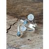 Labradorite Luna Gemma 925 Argento Sterling Artigianale Anello Tutti Misura K-47