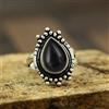 Royal Ring Anello In Argento Sterling 925 Con Onice Nero Taglia Unica
