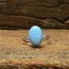 Natale Caraibi Larimar Gemma 925 Argento Sterling Mano Anello Tutte le Misure