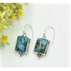Orecchini Artigianali In Argento 925 Turchese Blu 2 Pietre Naturali A-163