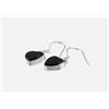 Orecchini In Argento Sterling 925 Fatti A Mano Con Onice Nero Naturale A-103A