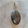 Ciondolo Elegant Blood Jaspar Gemma Naturale Argento 925 S-517 Fatto A Mano