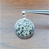 Eccezionale Dalmatione Gemma 925 Argento Sterling Fatto a Mano Ciondolo E-27