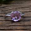 San Rosa Kunzite Gemma 925 Argento Sterling Artigianale Anello All