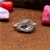 Handmade Valentine's Regalo Topazio Bianco Gemma 925 Argento Sterling Handmade Anello