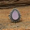 Fantastico Quarzo Rosa Gemma 925 Argento Sterling Artigianale Anello All Misura