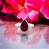 Retro Friday Mozambico Granato Gemma 925 Anello Argento Sterling Tutte le Misure