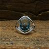 Spettacolare Acqua Apatite Gemma 925 Argento Sterling Handmade Anello All Misura