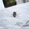 Valentine's Regalo Mosaico Diaspro Gemma 925 Argento Sterling Fatto a Mano Ring
