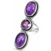 Valentine's Regalo Africano Ametista Gemma 925 Argento Sterling Mano Anello