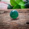 Anello Artigianale In Argento Sterling 925 Con Onice Verde Naturale