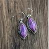Orecchini Pietre Gemma Turchese Viola In Argento 925 A-158
