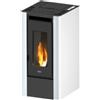 Pegaso Stufa A Pellet Elliot 6 Ventilata - 5,5 kW Ad Alta Efficienza Energetica : Colore - Bianco
