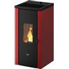 Pegaso Stufa Pellet 7kW VERA 7 - Modello Ventilato Ad Alta Efficienza : Colore - Bordeaux