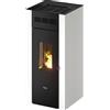 Pegaso Stufa A Pellet Elane 9 Da 8,5 kW Ventilata : Colore - Bianco