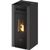 Pegaso Stufa A Pellet Elane 9 Da 8,5 kW Ventilata : Colore - Antracite