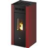 Pegaso Stufa A Pellet Elane 9 Da 8,5 kW Ventilata : Colore - Bordeaux