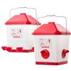 VEVOR Set di Mangiatoia e Abbeveratoio Automatici per Polli, 19 L e 18,14 kg, Mangiatoia per Pollame Sospesa Antipioggia con Bicchiere per l'Acqua, Senza Sprechi, Adatta per Polli, Anatre, Tacchini