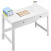 VEVOR Scrivania da Studio Piccola con Cassetti per Bambini Colore Bianco, Design Moderno e Semplice, per Disegnare Leggere e Scrivere, Forma Rettangolare in MDF, per Casa Camera da Letto e Ufficio