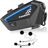 Dripio Auricolare Bluetooth per motociclette, interfono, condivisione della musica, grado di protezione IP67, colore nero
