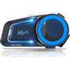 Dripio Auricolare Bluetooth per moto M6S, interfono mesh con portata di 1000 metri, per un massimo di 8 utenti, impermeabile