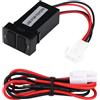 Dripio Caricabatterie da auto duale con 2 porte USB, 2.1A, compatibile con 12-24V, per smartphone e tablet