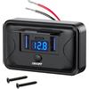 Dripio Caricabatterie da auto con 3 porte, tecnologia QC3.0 e PD, 72W, 12-24V, display, impermeabile