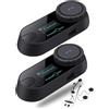 Dripio Kit di interfoni Bluetooth per cuffie, confezione da 2, portata di 800 metri, display LCD, radio FM