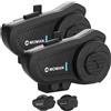Dripio Auricolare interfono per moto H2 Pro, confezione da 2, colore carbonio, Bluetooth 5.1