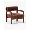Westwing Collection Poltrona lounge in legno di frassino Raymond - Bordò, Marrone