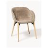 Westwing Collection Sedia imbottita con braccioli Tula - Taupe