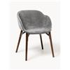 Westwing Collection Sedia imbottita con braccioli Tula - Grigio