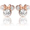 Disney Minnie Mouse Orecchini a perno in cristallo placcato argento (più colori disponibili)