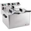 CF Cenedese Friggitrice elettrica da banco - capacità 4+4 litri - 230V/1/50Hz / 6 - 10 Litri / 11 - 20 Litri / 2 / Elettrico / Rif. 33271