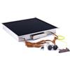ADDA Fry-Top da incasso in vetroceramica - superficie liscia - con sgocciolatoio e due comandi remoti e cornice inox