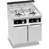 Bertos Friggitrice a gas 2 vasche 20+20 litri su vano - Versione con comandi elettronici Bflex