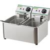 Fimar Friggitrice elettrica da banco - capacità 4+4 litri - 230V/1/50Hz / 0 - 5 Litri / 6 - 10 Litri / 2 / Elettrico / Rif. 7262