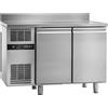 Bertos Tavolo Frigorifero profondità 600 - T. Lavoro: 0/+10°C - Piano con alzatina angoli raggiati - 60 cm / Positiva / 2 Porte / Sinistra / Con Alzatina / Rif. 105304