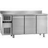 Bertos Tavolo Frigorifero profondità 600 - T. Lavoro: -18/-22°C - Piano con alzatina angoli squadrati - 60 cm / Negativa / 3 Porte / Sinistra / Con Alzatina / Rif. 105318