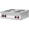 Tecnosteel Cucina 4 piastre tonde elettrica da banco