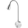 SUPVOX Lampada da Parete per Lettura, Braccio Flessibile Regolabile - LED Luce Calda, AC 85-265V 3W, Installazione a Muro per Camera da Letto, Soggiorno, Studio (Argento)