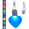Generico Luce Per Borsa, Luce Per Borsetta, Lucis Ricaricabili Borsette Da Donna, Luces Notturna Luminosa Da Appendere Alla Borsa, Portachiavi LED Borsas Con Sette Colori, Mini Lampada A Led Borsas(Cuore)