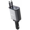 Dripio Caricabatterie 4-in-1, con porta USB-C PD30W, porta USB-A QC3.0 e cavo telescopico da 80 cm