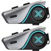 Dripio Auricolari Bluetooth Helm, confezione da 2, Bluetooth 5.3, batteria 1000 mAh, interfono, colore grigio