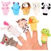 Itian 10pcs Different Cartoon Animal Finger Burattini in Morbido Velluto Dolls Toys Props