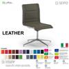 SEIPO LEATHER IMBOTTITA LH0132 Poltrona visitatore girevole su base 4 razze SEIPO ECOPELLE D2