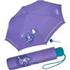 Scout Ombrello tascabile per bambini, con strisce riflettenti, extra leggero, Viola - Purple magic, 90 cm, Ombrello tascabile Super Mini