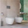 DEGHI Coppia di sanitari sospesi a risparmio idrico con sedile softclose bianco lucido - Noria