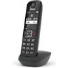 Gigaset AS690HX Telefono Portatile Aggiuntivo con Vivavoce Alta Qualità, Tastiera Illuminata e Ampio Display, Black List, Lista Chiamate Fatte, Ricevute e Perse, Nero [Versione Italiana]