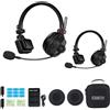 cametv Waero-PRO 1.9GHz Wireless Intercom Headset System Noise Cancellation A/B Group 1700ft(518m) Zero Latency 2 Person Team Communication for Church Boating TV Film Production Drone (2PCS)